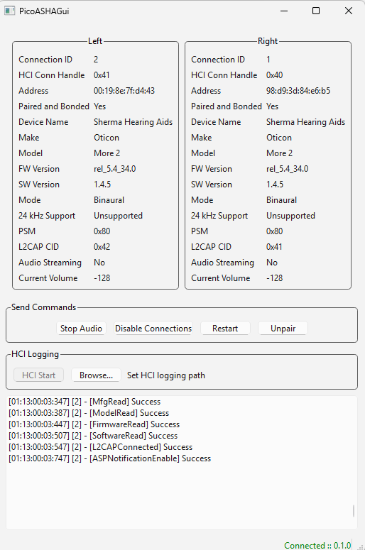 GUI connected